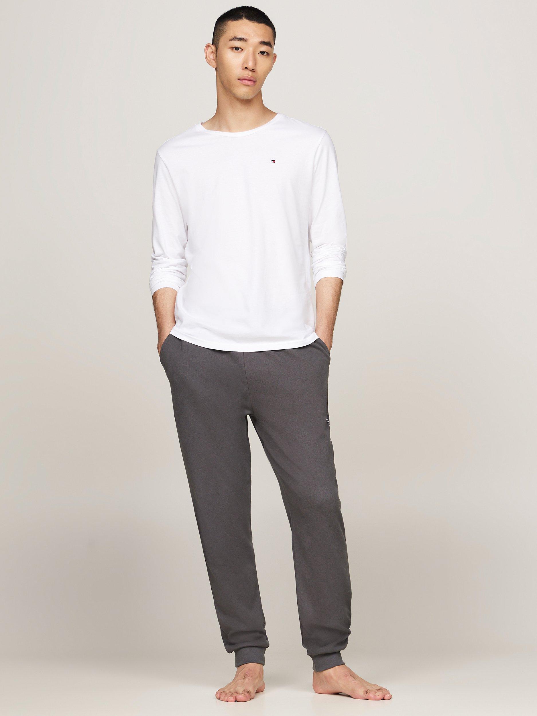 Product image 3 of 6, which shows Tommy Hilfiger Long Sleeve T-Shirt, Pack of 3, White/Black/Grey, L