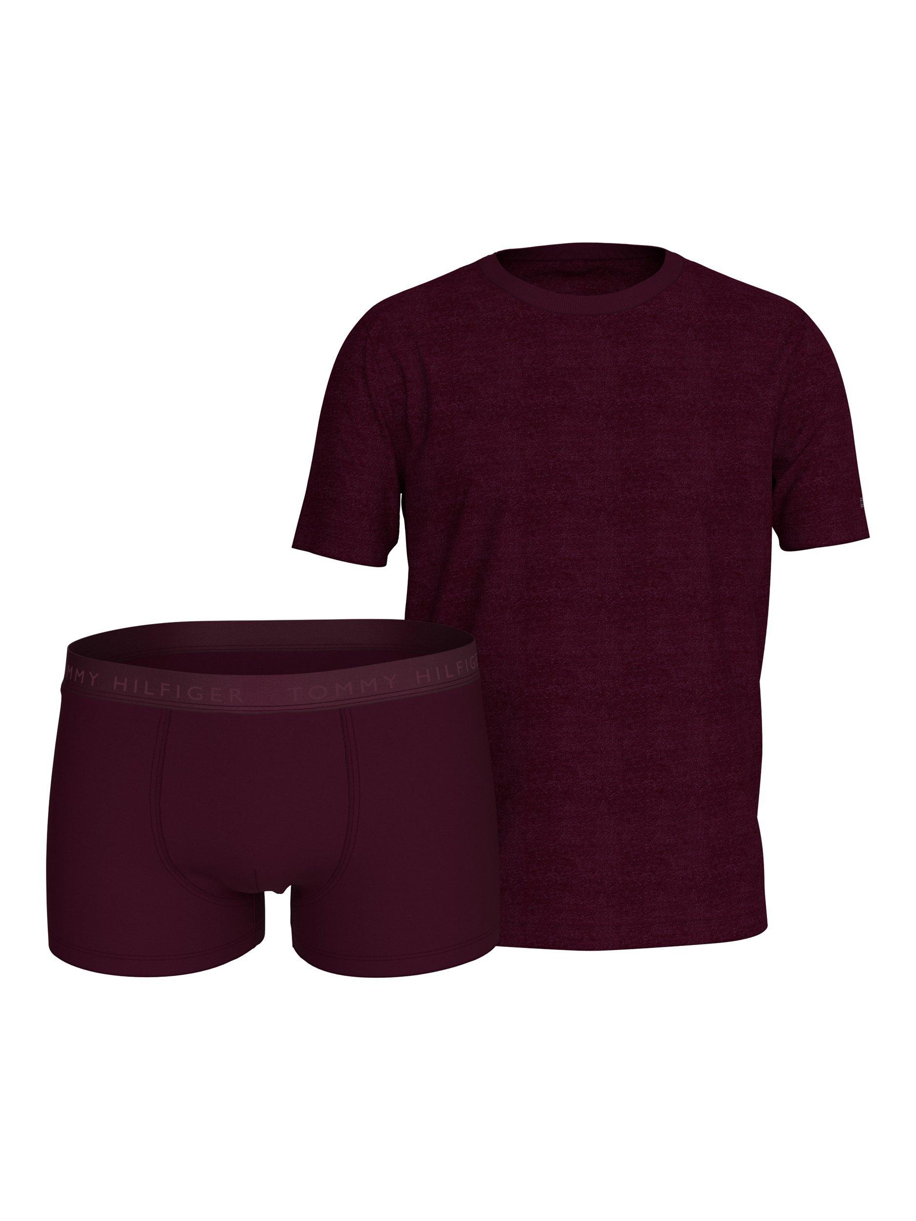 Tommy Hilfiger Trunks T Shirt Underwear Set Burgundy