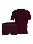 Tommy Hilfiger Trunks & T-Shirt Underwear Set, Burgundy
