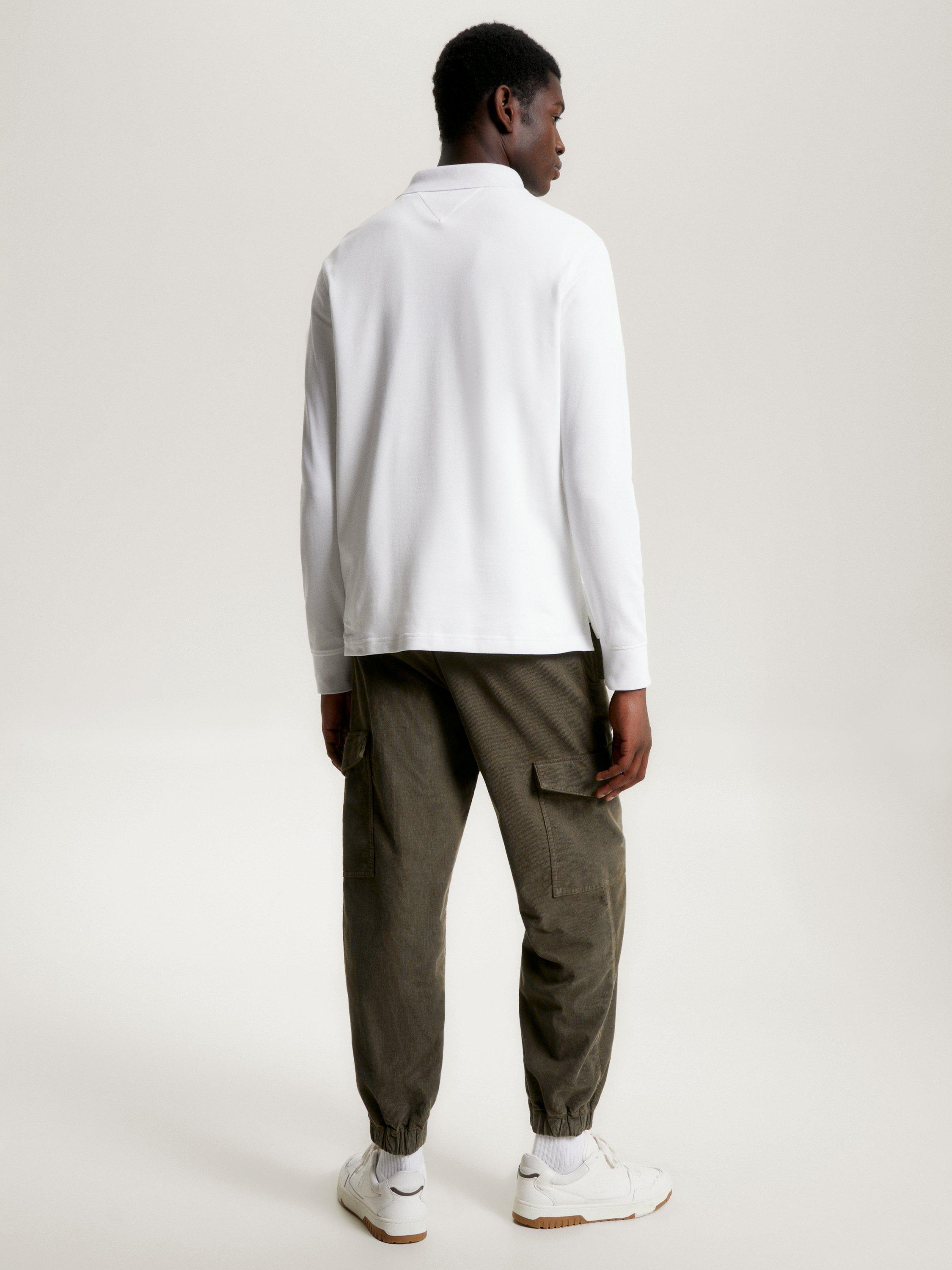 Product image 2 of 4, which shows Tommy Hilfiger 1985 Regular Fit Long Sleeve Polo Shirt, White, XS