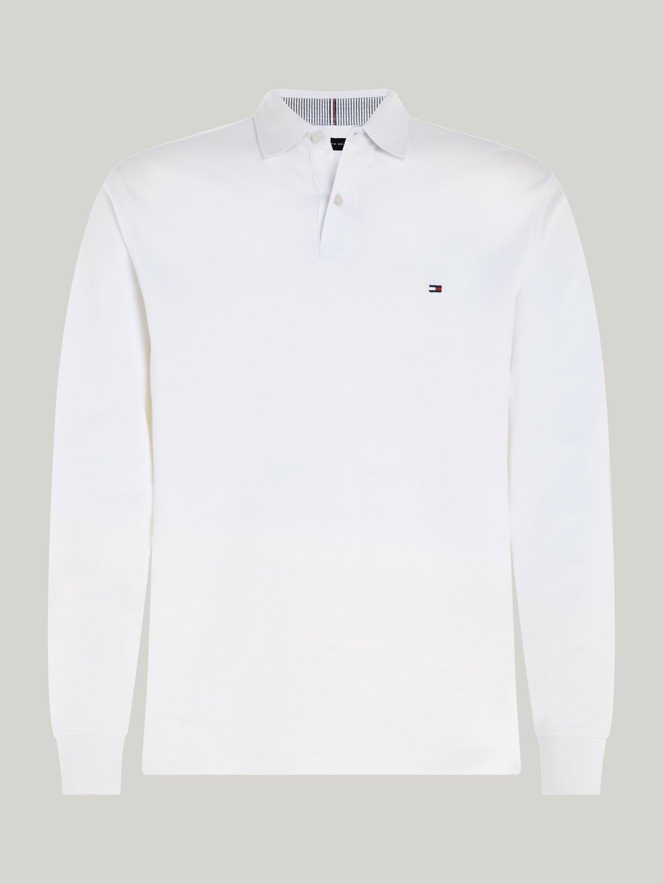 Product image 4 of 4, which shows Tommy Hilfiger 1985 Regular Fit Long Sleeve Polo Shirt, White, XS