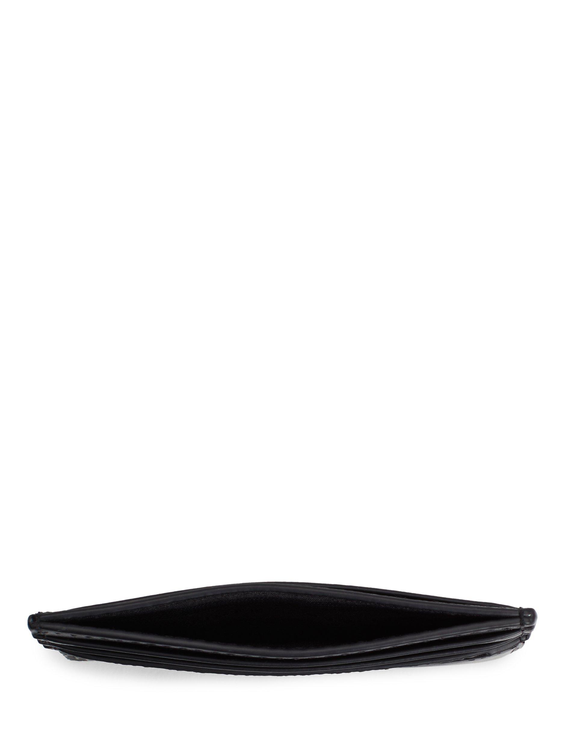 Product image 4 of 4, which shows Tommy Hilfiger TH Monogram Leather Card Holder, Black