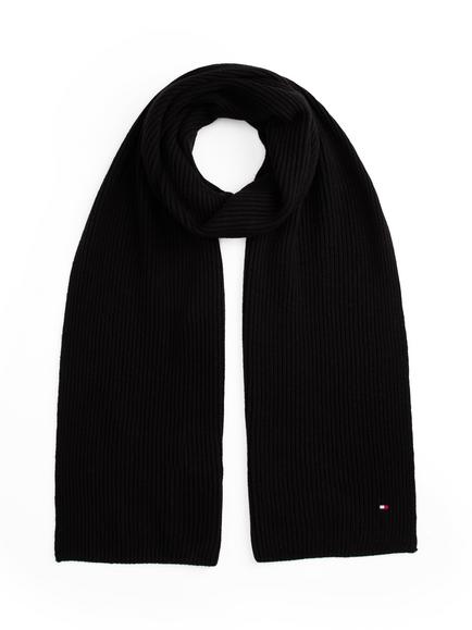 Tommy Hilfiger TH Flag Pima Cotton Scarf, Black