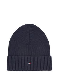 Tommy Hilfiger Flag Logo Beanie Hat, Space Blue