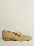 Hobbs Raegan Metal Bar Trim Suede Loafers, Camel