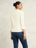 Hobbs Camilla Cable Knit Jumper, Ivory