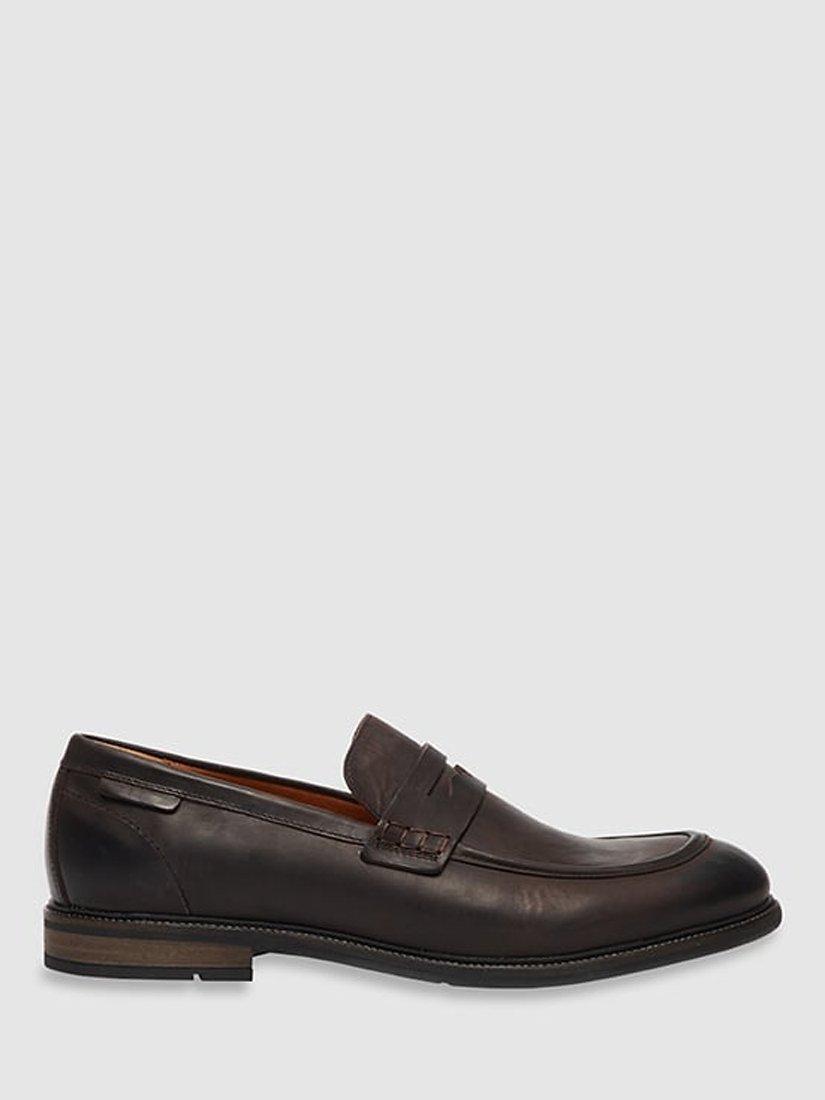 Product image 1 of 8, which shows Rodd & Gunn Portobello Leather Loafers, Brown, 6