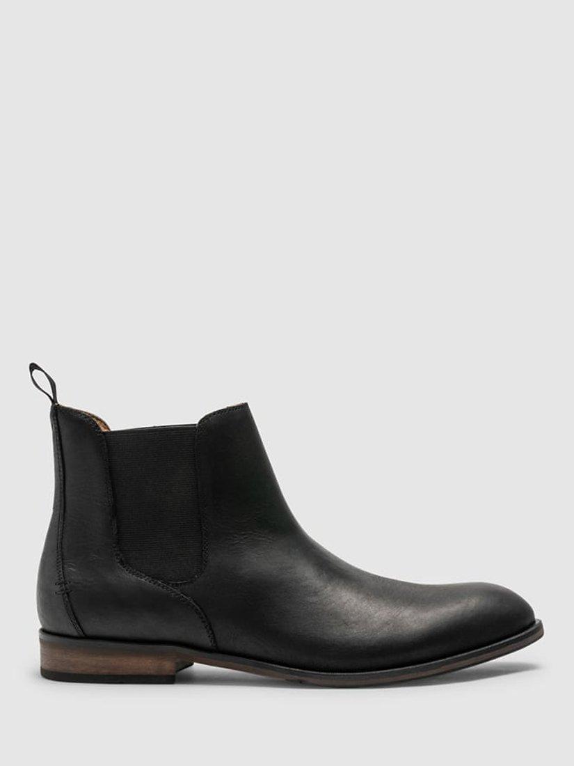 Product image 1 of 9, which shows Rodd & Gunn Kingsview Road Leather Chelsea Boots, Nero Wash, 6