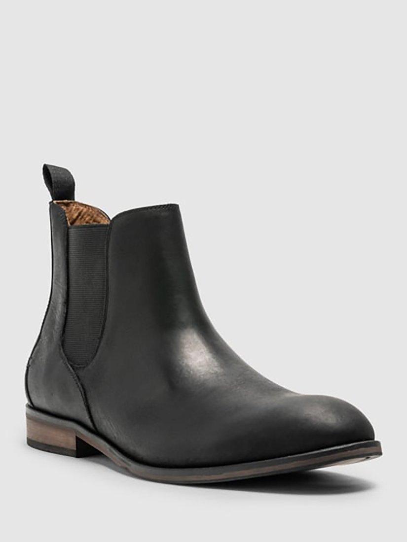 Product image 2 of 9, which shows Rodd & Gunn Kingsview Road Leather Chelsea Boots, Nero Wash, 6