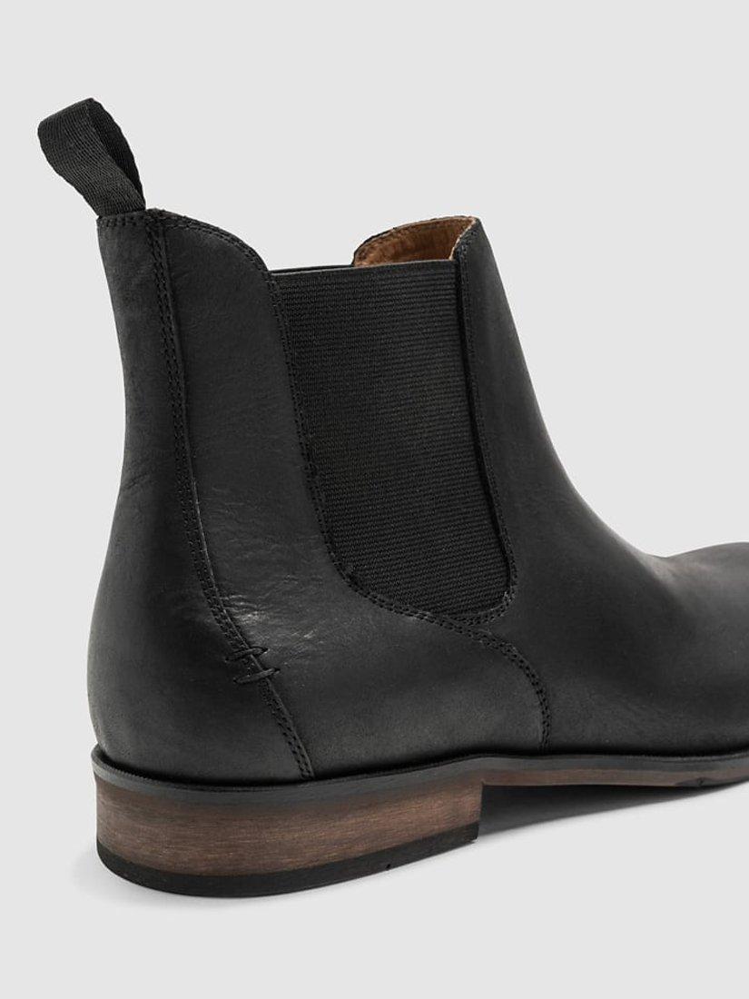 Product image 6 of 9, which shows Rodd & Gunn Kingsview Road Leather Chelsea Boots, Nero Wash, 6