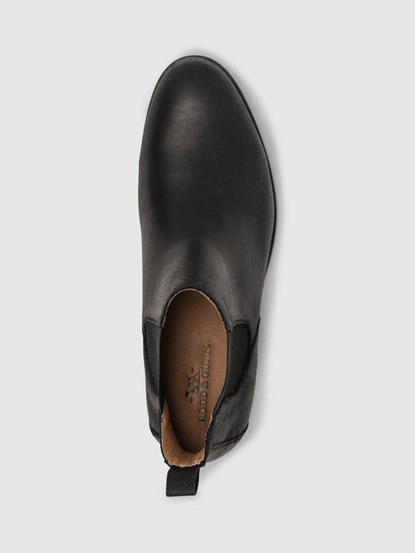 Product image 7 of 9, which shows Rodd & Gunn Kingsview Road Leather Chelsea Boots, Nero Wash, 6