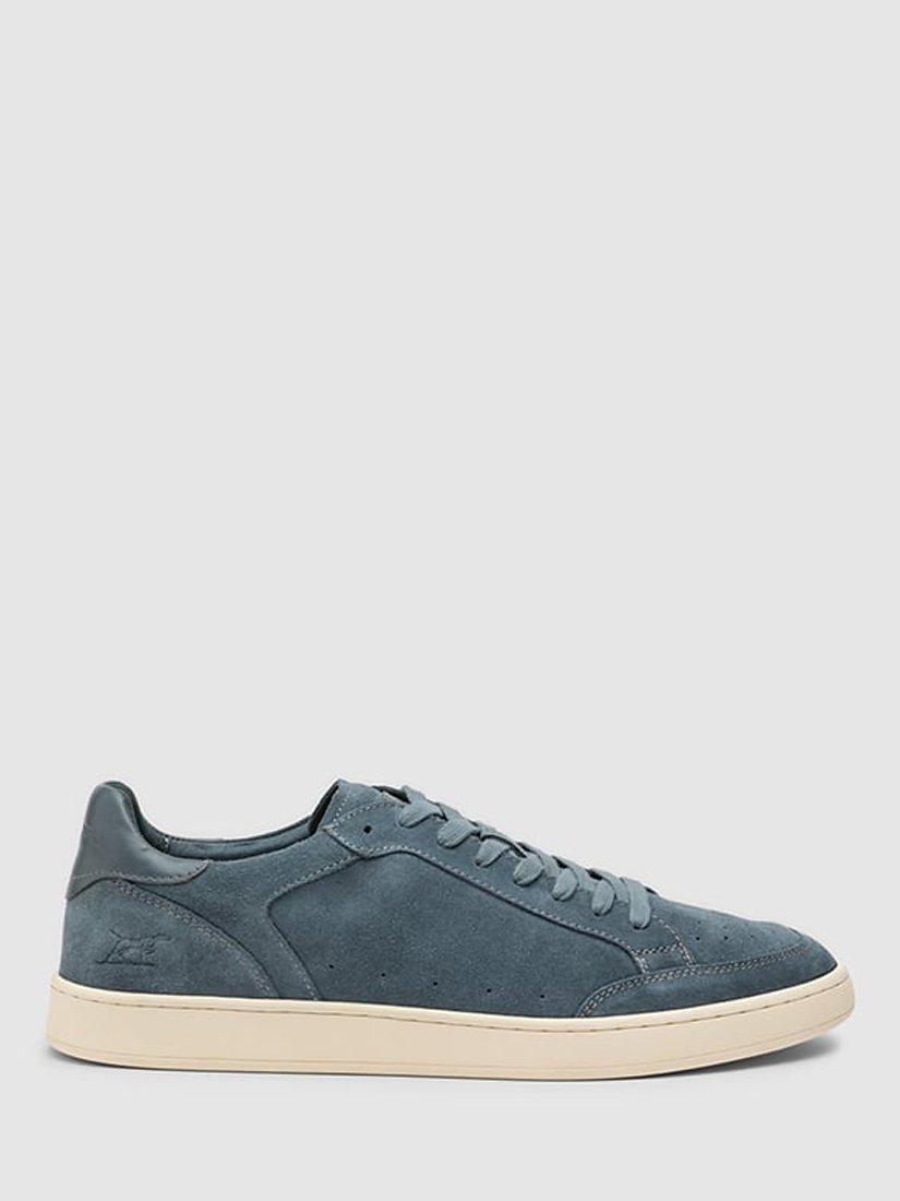 Product image 1 of 9, which shows Rodd & Gunn Sussex Street Leather Trainers, Denim Blue, 7
