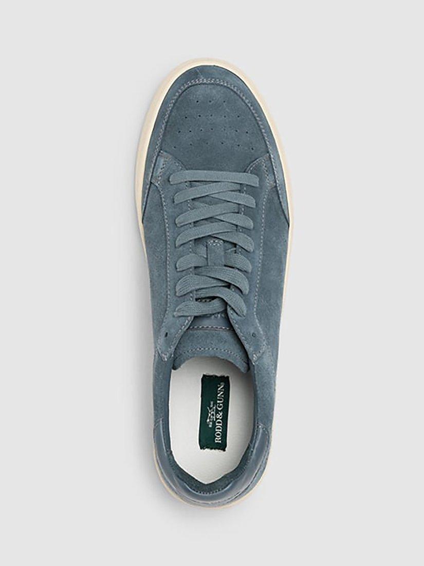 Product image 7 of 9, which shows Rodd & Gunn Sussex Street Leather Trainers, Denim Blue, 7