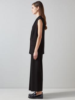 L.K.Bennett Eva Sleeveless Jacket, Black - view 2, Black
