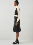 L.K.Bennett Selma Wool Blend Dress, Black/Cream