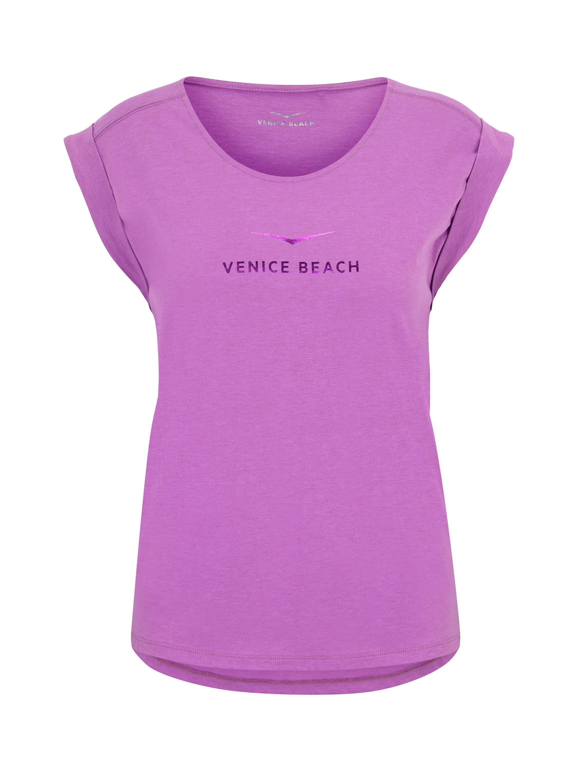 Product image 4 of 7, which shows Venice Beach Women's Arden Sports T-Shirt, Violet Purple, S