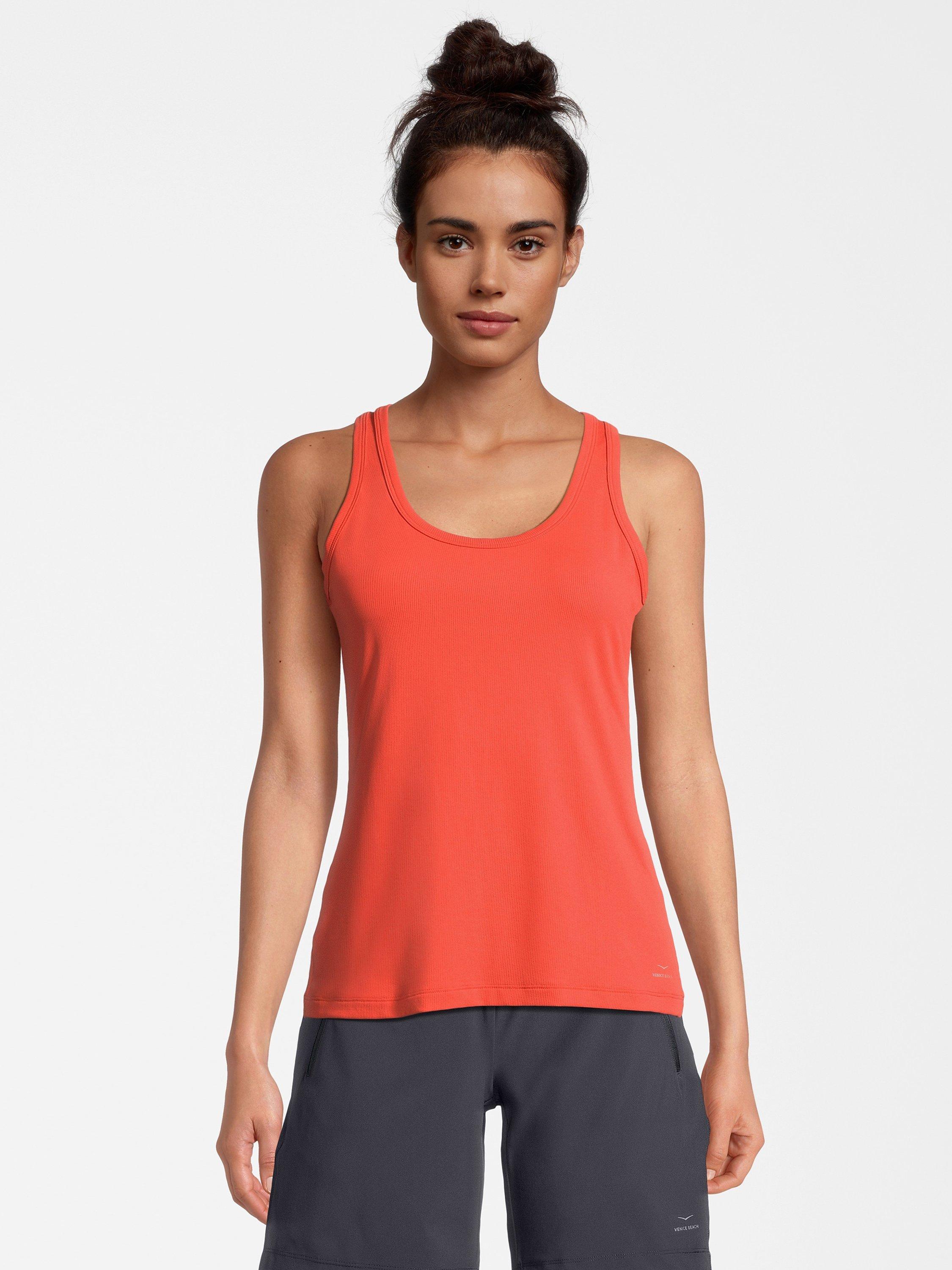 Product image 1 of 7, which shows Venice Beach Women's Brenda Tank Top, Sunset Orange, S