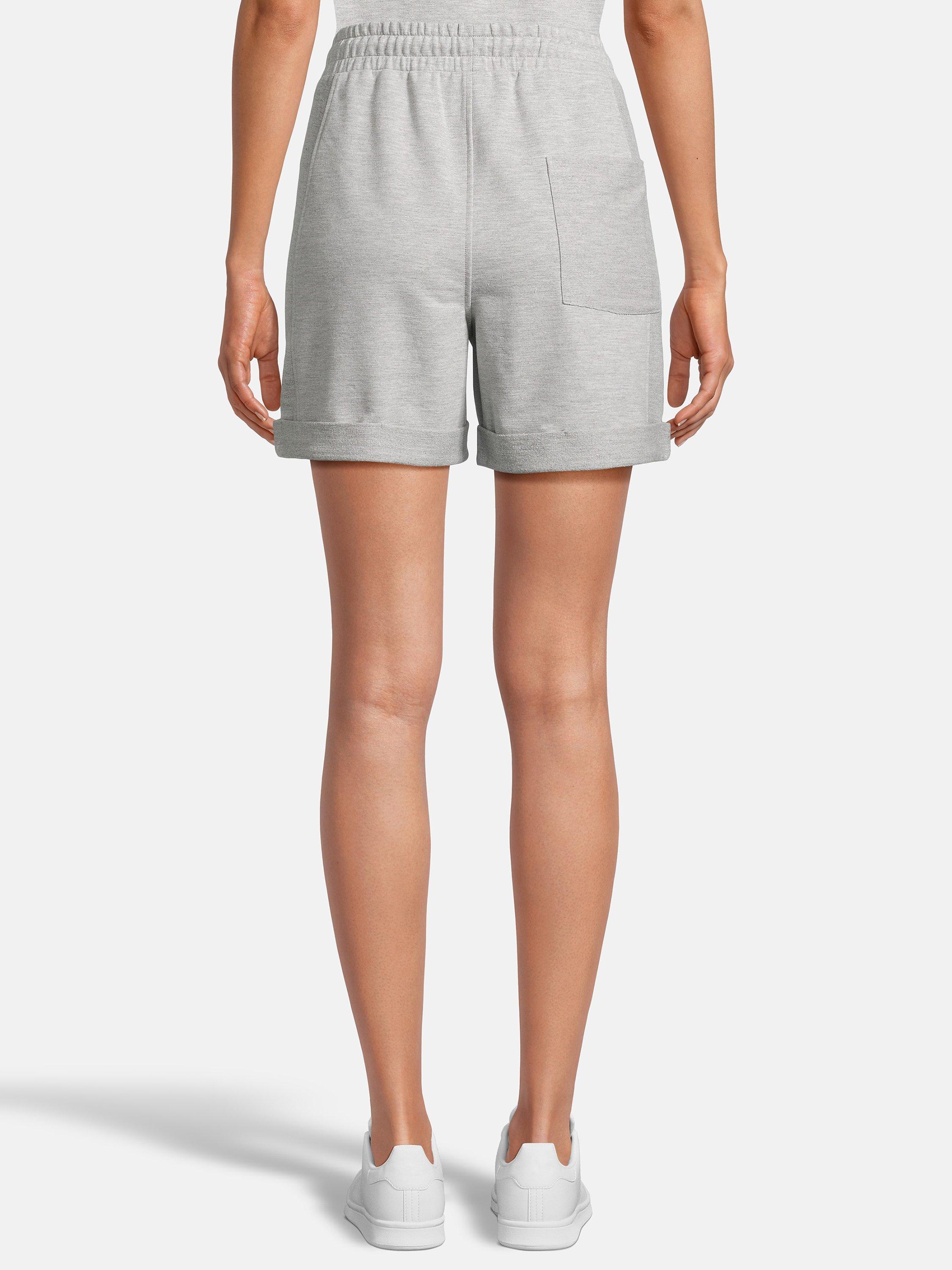 Product image 2 of 7, which shows Venice Beach Women's Jade Sweat Shorts, Light Grey Melange, M