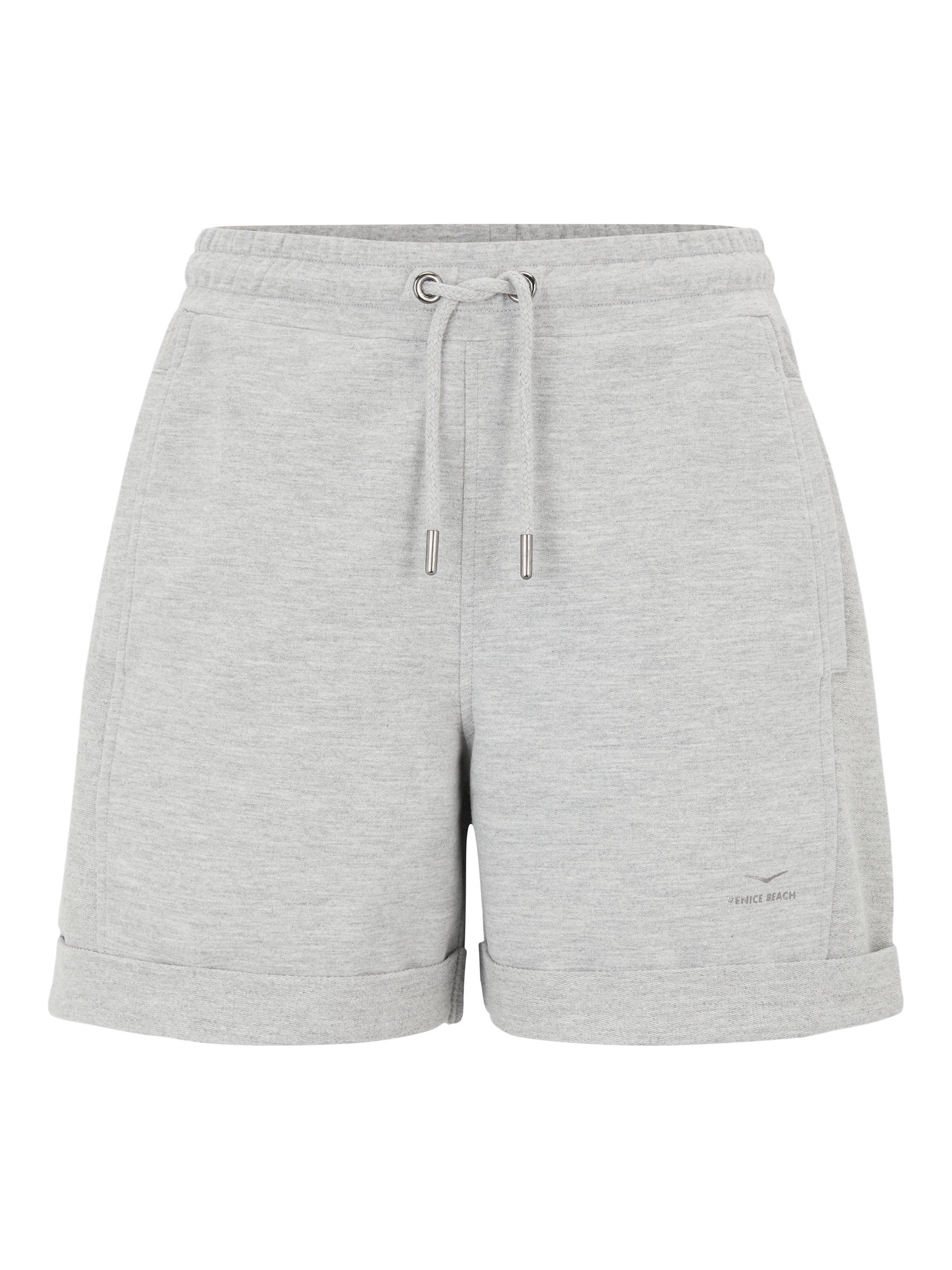 Product image 4 of 7, which shows Venice Beach Women's Jade Sweat Shorts, Light Grey Melange, M