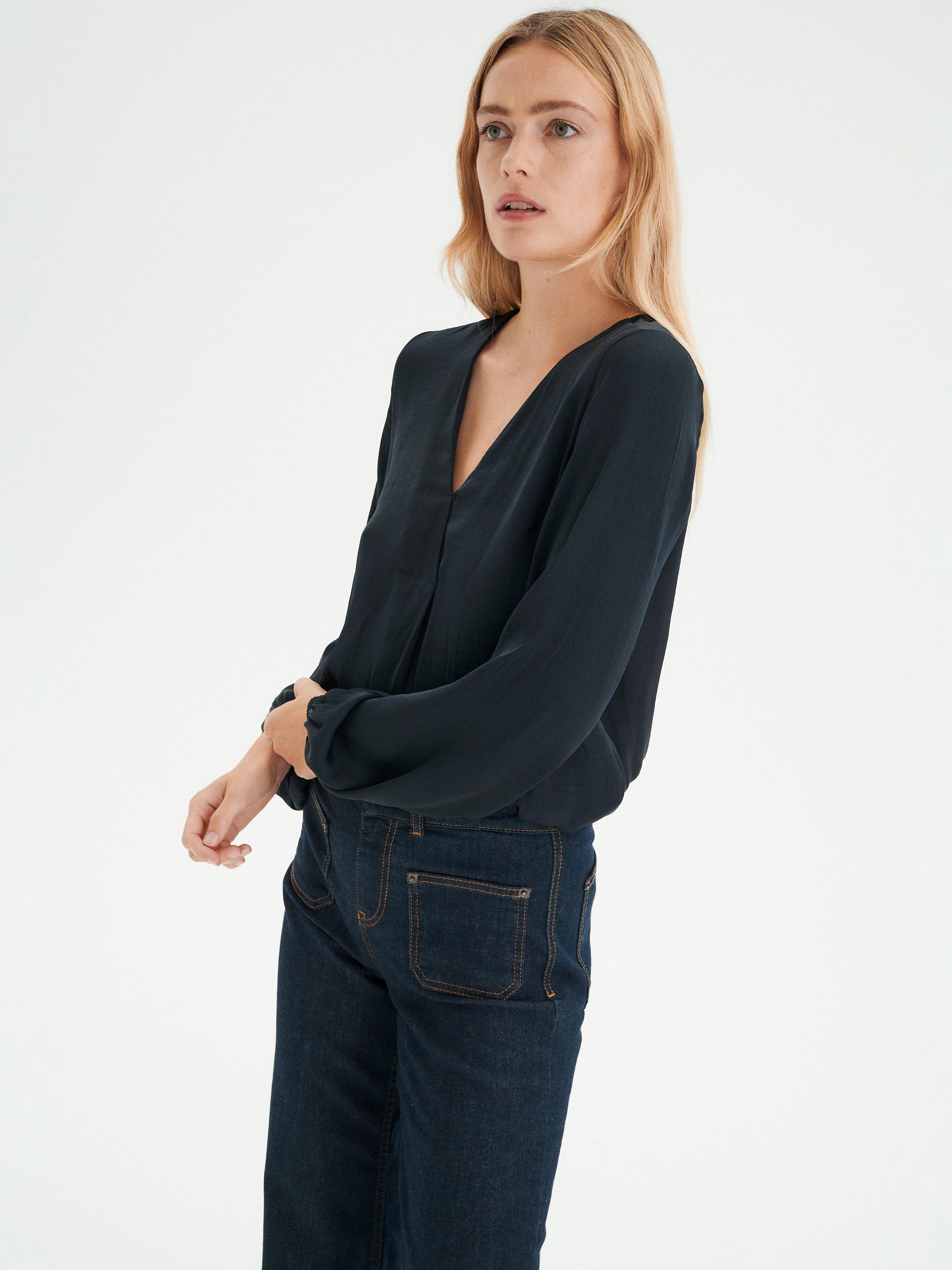 Product image 3 of 5, which shows InWear Rinda V-Neck Top, Black, 8