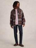 White Stuff Darwen Cotton Check Overshirt, Brown/Multi