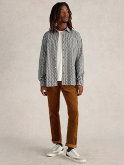 White Stuff Fish Print Shirt, Navy/Multi, Navy/Multi