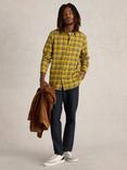 White Stuff Wallace Check Cotton Shirt, Yellow Mlt