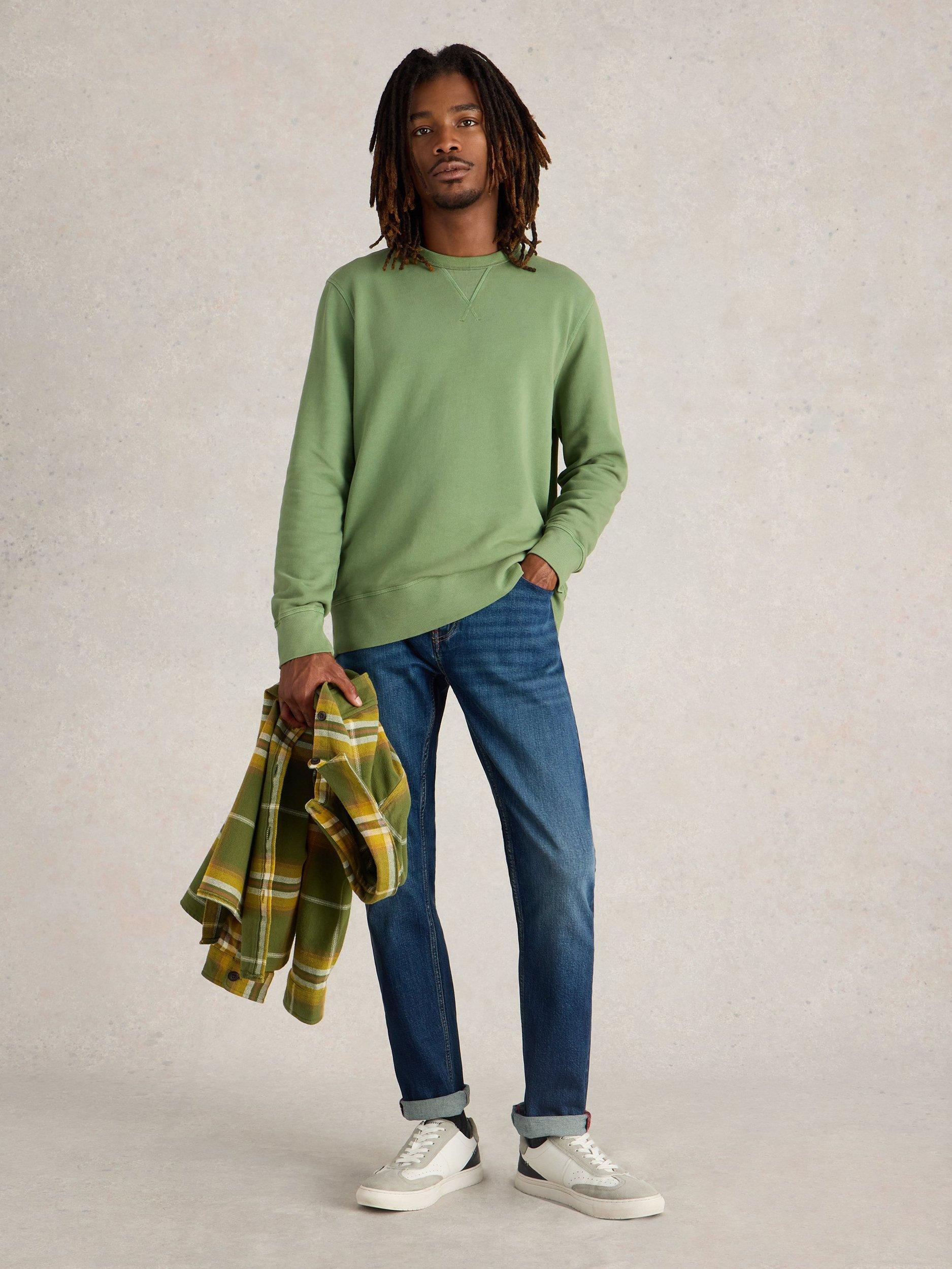White Stuff Crew Sweatshirt Mid Green