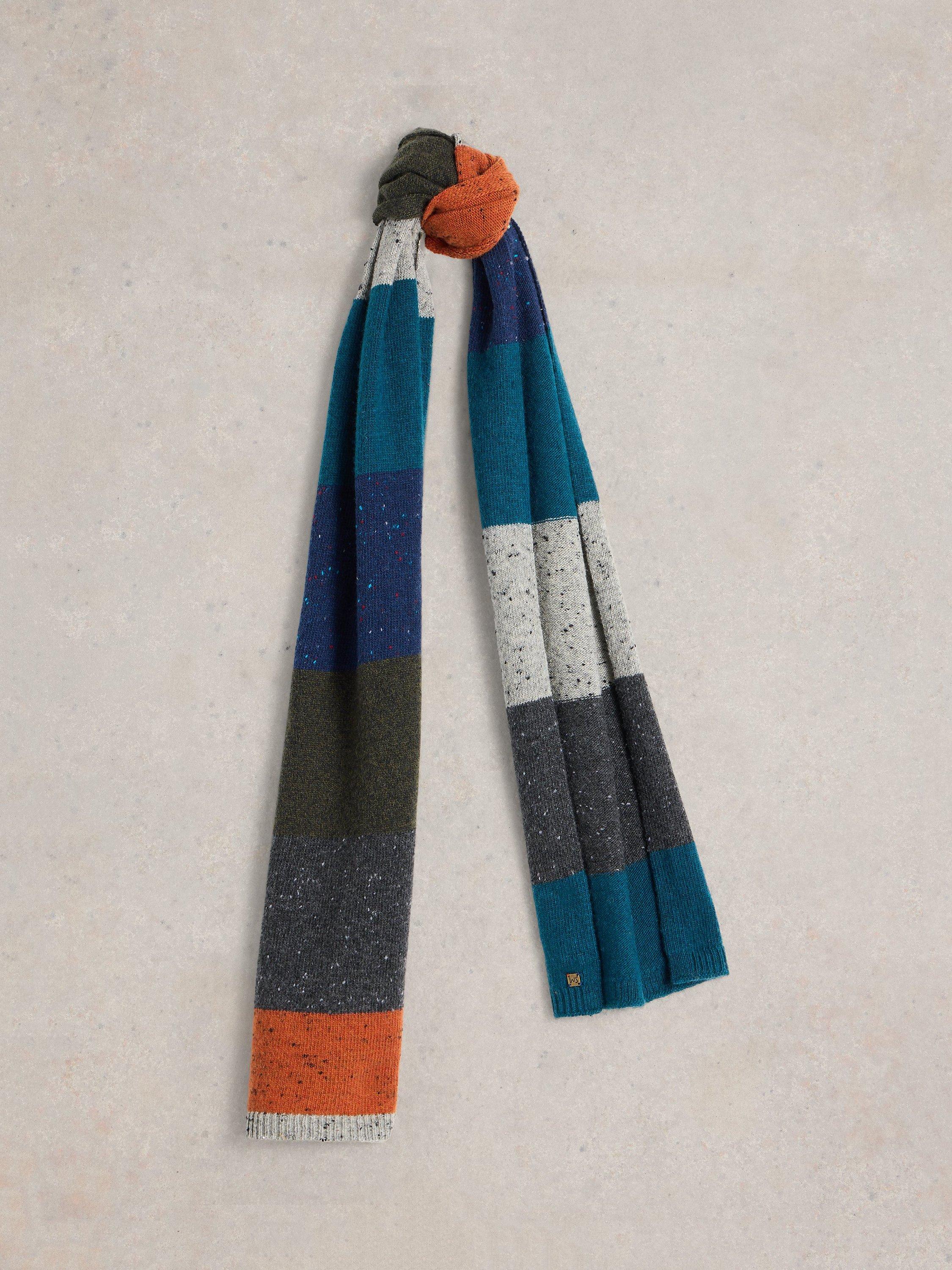 White Stuff Albie Wool Blend Scarf, Grey Mlt