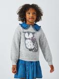 John Lewis Kids' Owl Knit Jumper, Grey