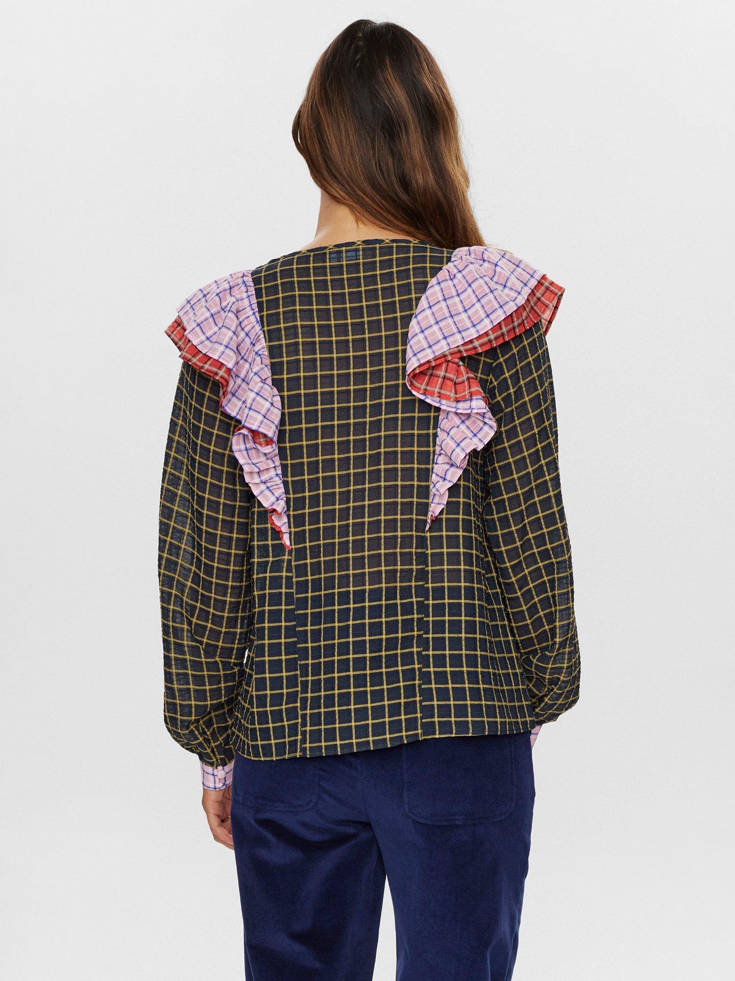 Product image 2 of 7, which shows Numph Nuiggy Check Top, Caviar/Multi, 34