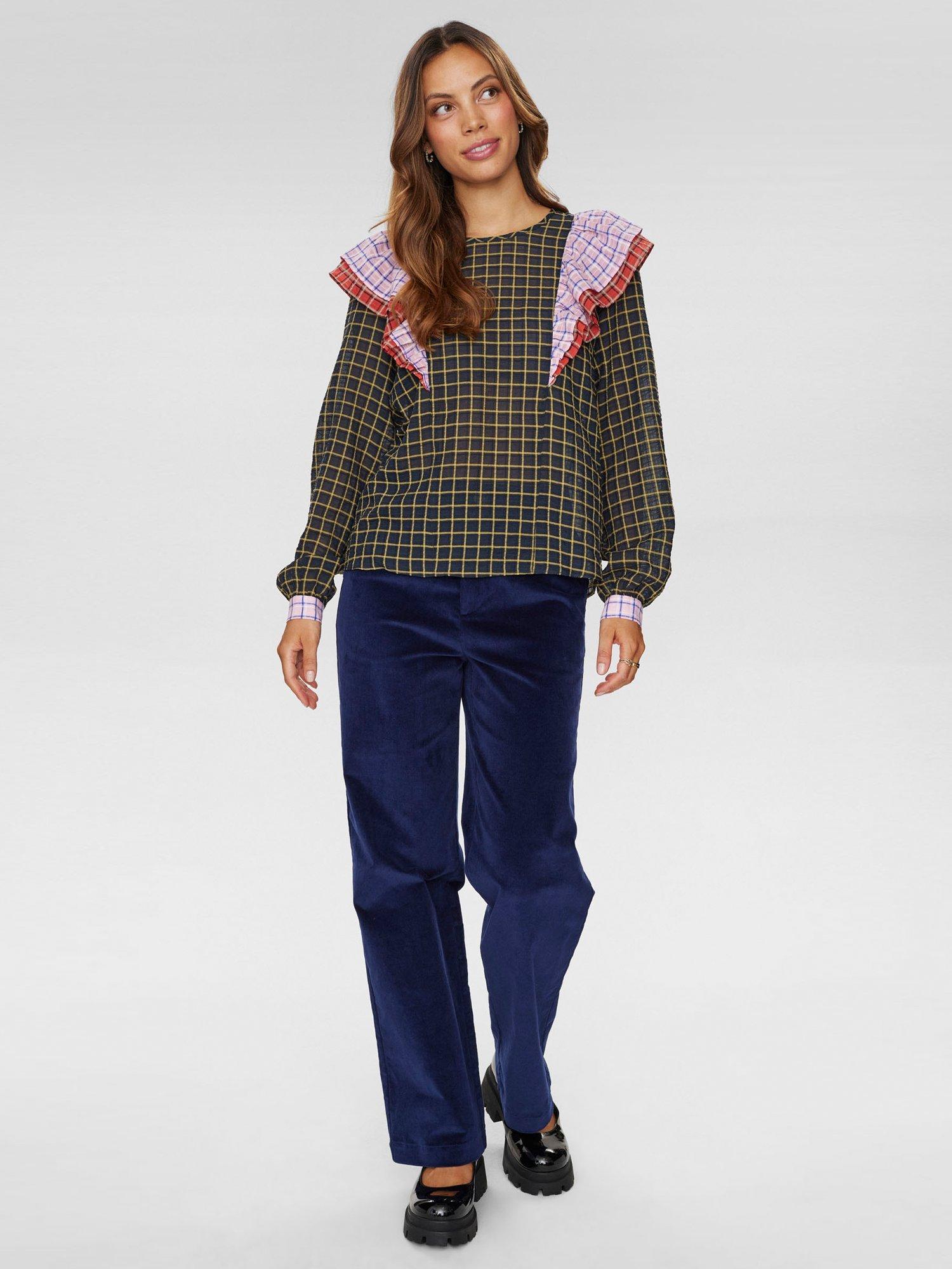Product image 3 of 7, which shows Numph Nuiggy Check Top, Caviar/Multi, 34