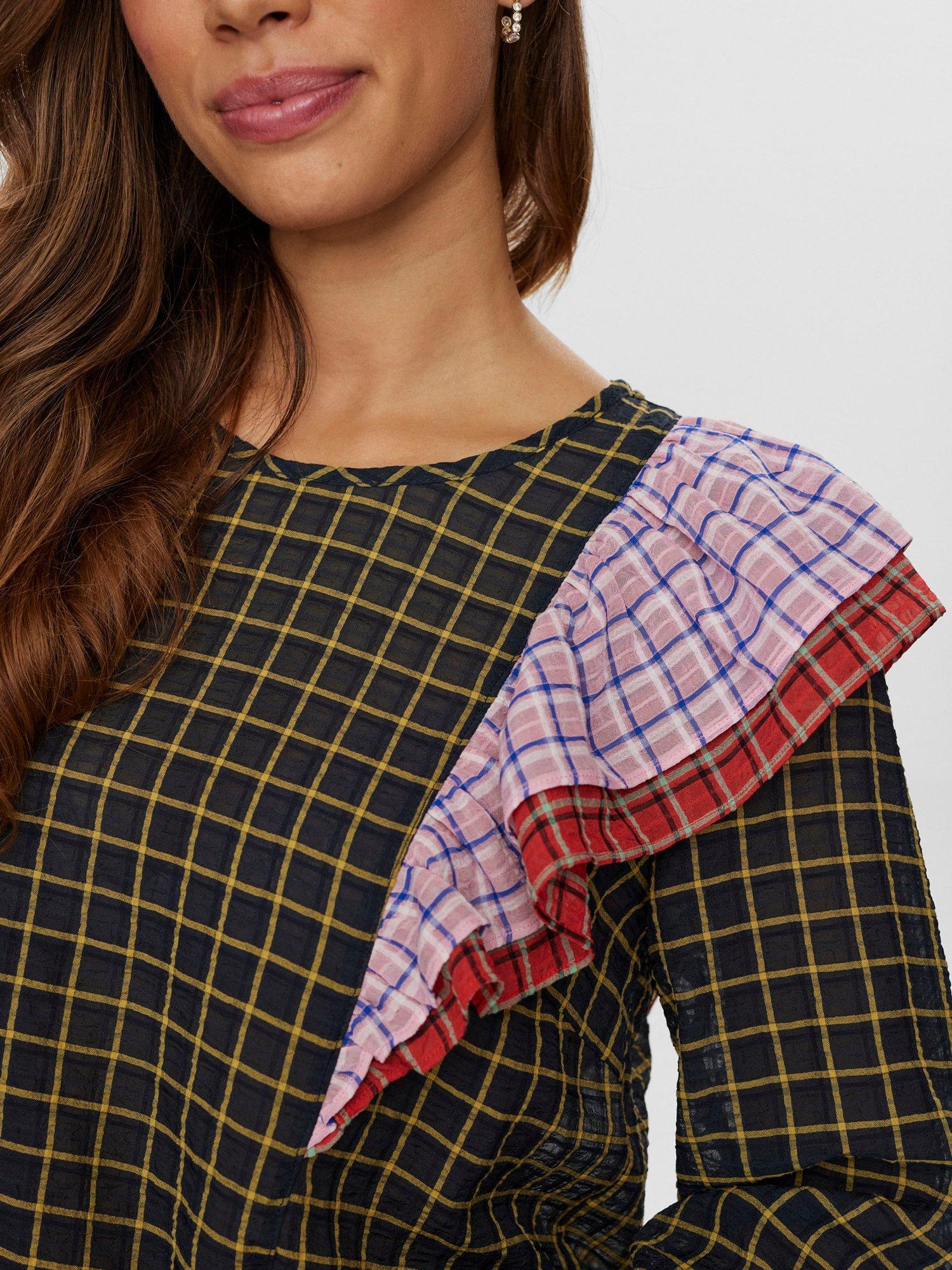 Product image 5 of 7, which shows Numph Nuiggy Check Top, Caviar/Multi, 34