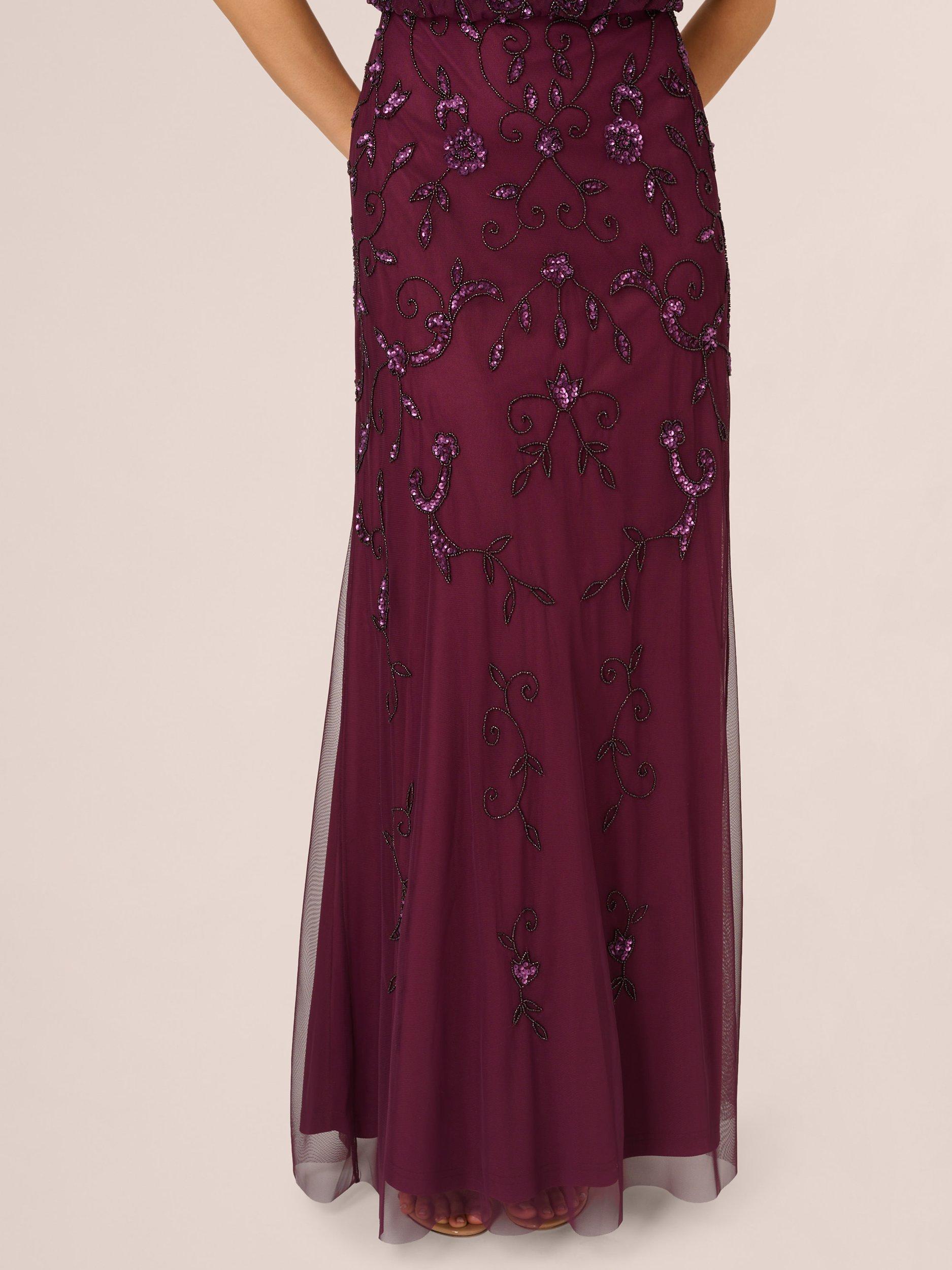 Floral beaded blouson dress sale