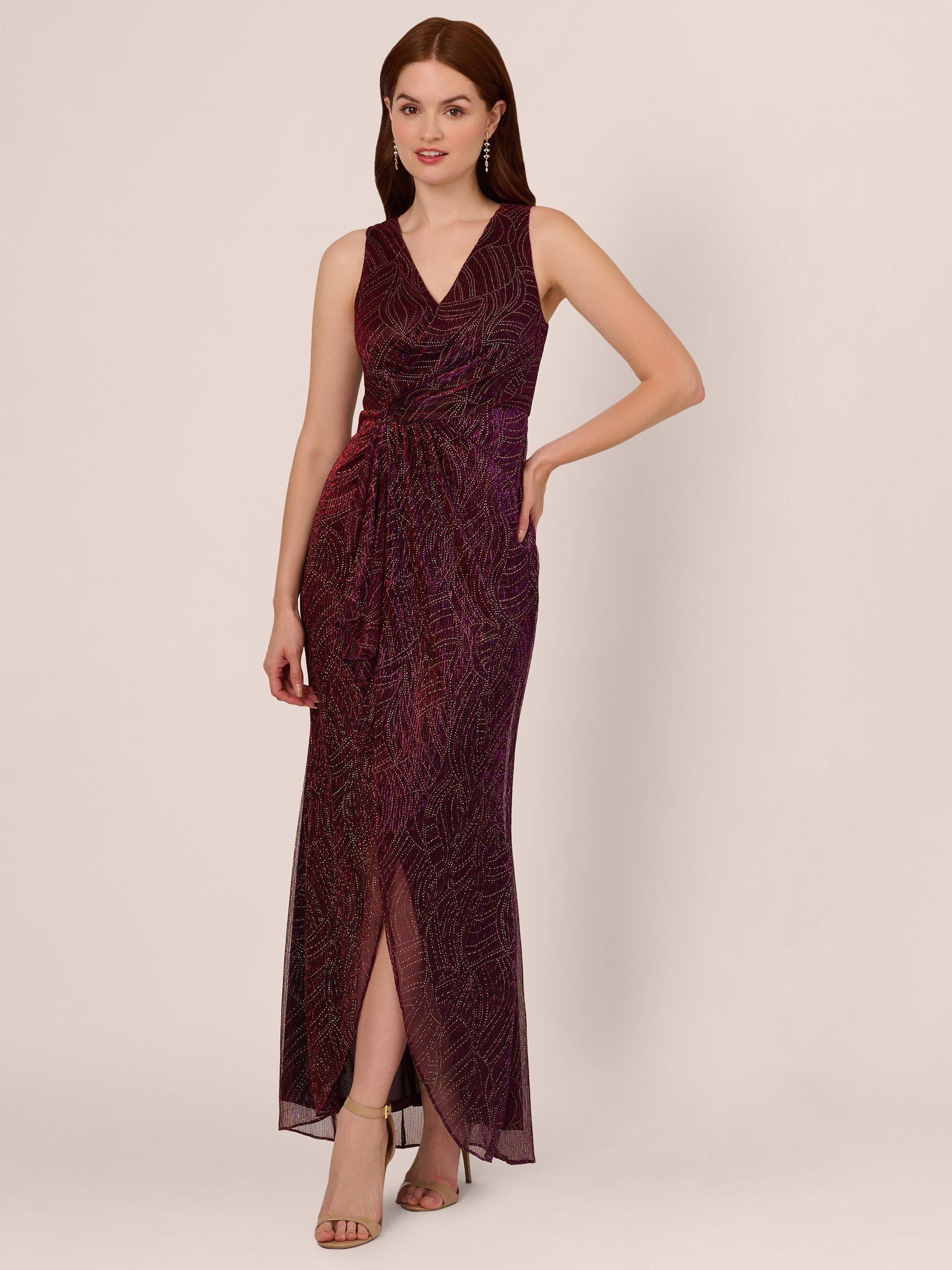 Adrianna papell cascade crepe gown hotsell