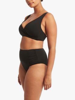 Sea Level X Front Bikini Top - view 2, Black