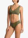 Sea Level X Front Bikini Top, Khaki