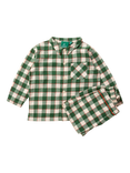 Little Green Radicals Baby Fern Check Pyjamas, Fern Green