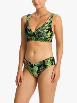 Sea Level Lotus X Front Bikini Top, Black/Multi - view 2, Black/Multi