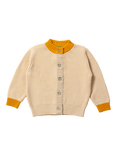 Little Green Radicals Baby Gold Knit Cardigan, Oatmeal