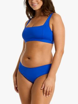 Sea Level Swim Mid Rise Pant Bikini Bottoms - view 2, Cobalt