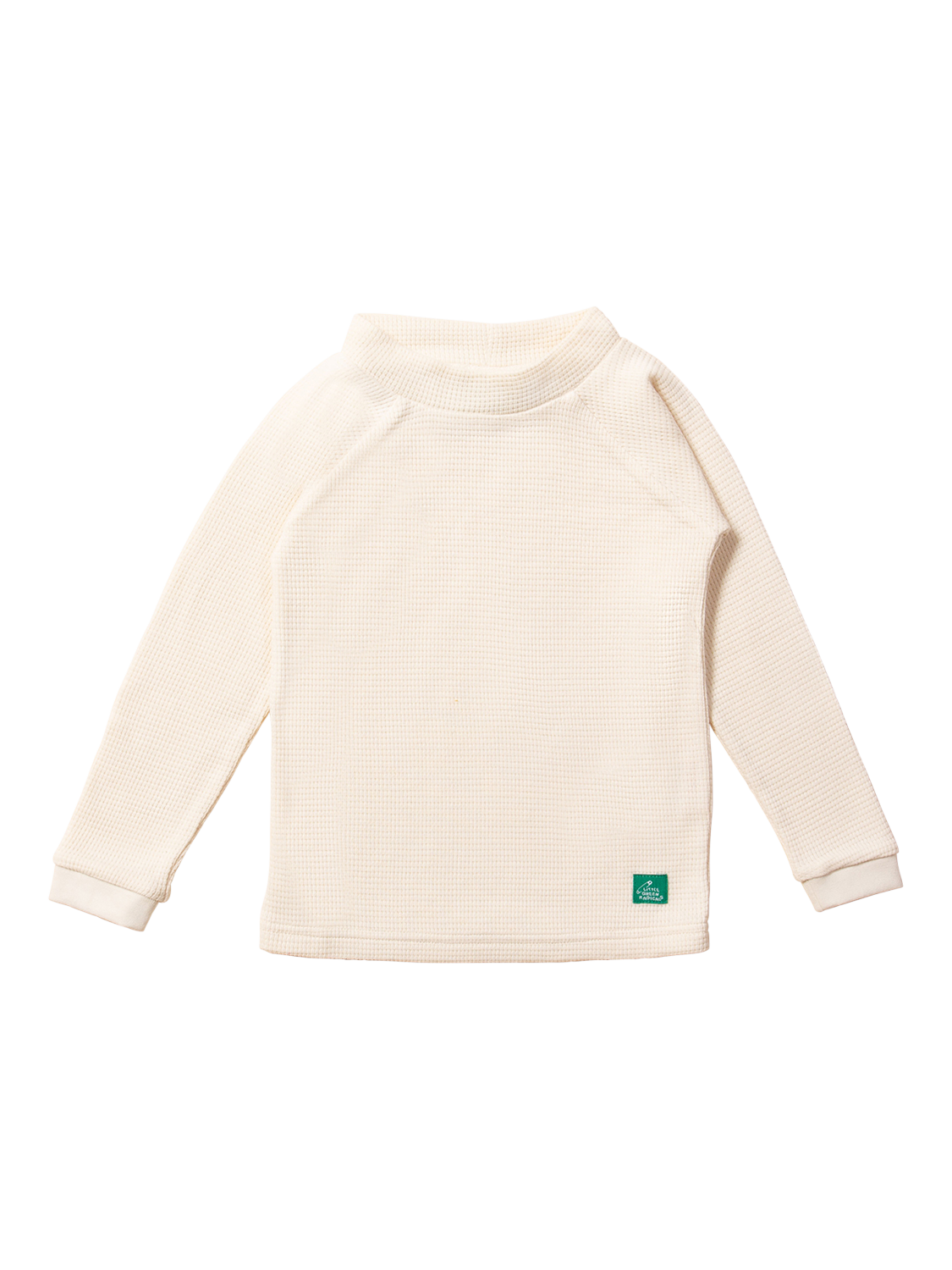 Little Green Radicals Baby Waffle Long Sleeve Top, Cream