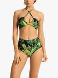 Sea Level Lotus High Waist Bikini Bottoms, Black/Multi