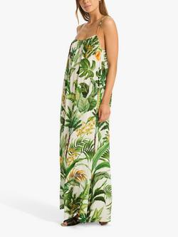 Sea Level Lotus Palm Maxi Dress, White/Multi, White/Multi