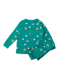 Little Green Radicals Kids' Skies Organic Cotton Pyjama Set,Turquoise Skies