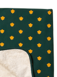 Little Green Radicals Baby Leaves Hooded Blanket, Dark Green