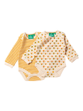 Little Green Radicals Baby Blooms Organic Cotton Bodysuit, Pack of 2, Little Blooms