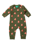 Little Green Radicals Baby Fox Romper Playsuit, Green/Multi