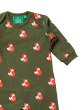 Little Green Radicals Baby Fox Romper Playsuit, Green/Multi
