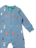 Little Green Radicals Baby Woodland Organic Cotton Sleepsuit, Woodland Folk